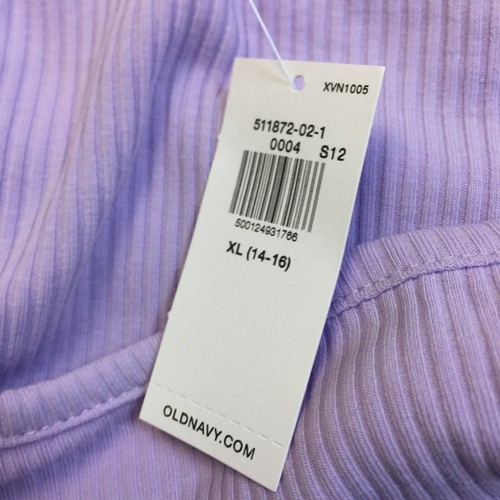 NWT Old Navy Dress Girls Size XL (14-16) Purple Ribbed Cotton Long Sleeve Pocket - Picture 4 of 16