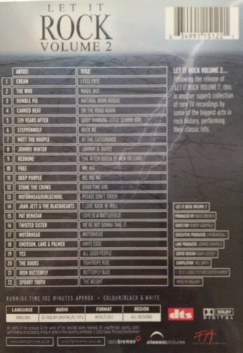 Let It Rock - Volume 2 (DVD, 2004)**VG**LIKE NEW DVD** - Picture 2 of 2