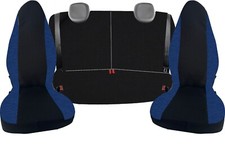 coprisedili per aygo in cotone blu/nero, su misura- made in italy