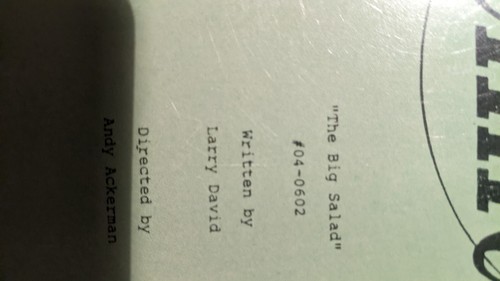 SEINFELD "The Big Salad" #04-0602 Table Draft Script Book Larry David 1994 new - Imagen 9 de 11