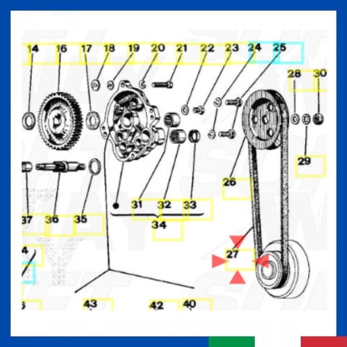 Cinghia di trasmissione ciclomotore PIAGGIO SI 50 senza variatore tipo ORIGINALE - Bild 2 von 4