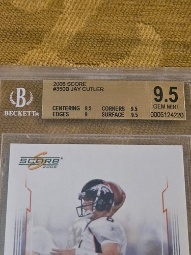 2006 Score Jay Cutler Rookie RC #350 Broncos BGS 9.5 GEM MINT - Picture 2 of 7