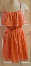 LILLY PULITZER FOR TARGET GIRAFFEEEY JUNGLE ORANGE FLOUNCE DRESS SIZE XS