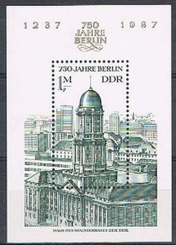 DDR postfris 1986 MNH block 84 - Berlin 750 Jahre