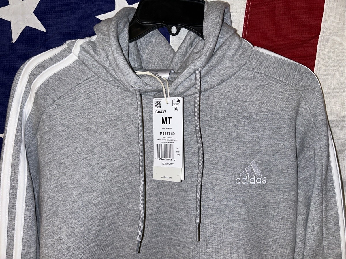 は NWT Men's adidas Multi Sport Hoodie Sweatshirt Size Medium GREY