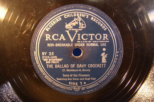 The Ballad of Davy Crockett by the Sons of the Pioneers - 1955 RCA 78 RPM Record - Picture 3 of 9