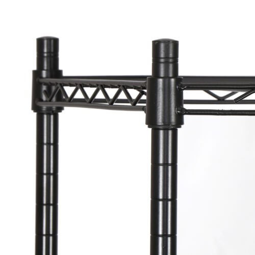 5-Tier Storage Shelf Rack Wire Unit Shelves for Home Office Kitchen Black - Picture 5 of 22