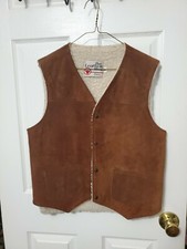 The Leather Shop Sears Leather Western Vest Vintage Medium