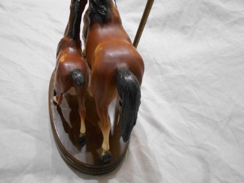 Vintage Breyer Horse Figurines Lamp Bay Running Mare & Foal NICE! Working - Picture 11 of 16