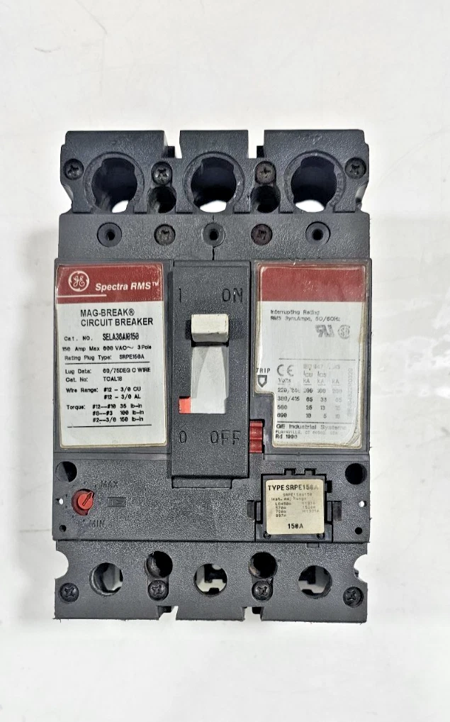 GENERAL ELECTRIC SPECTRA Used Working Power Distribution Circuit Breaker