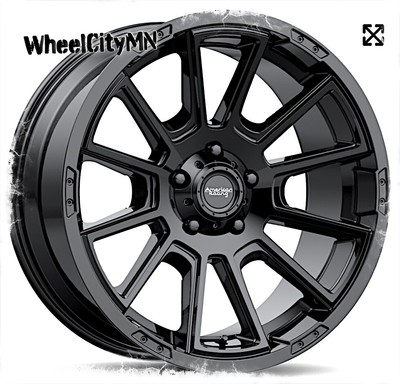 17 x 8.5 inches //5 x 71 mm, 18 mm Offset AMERICAN RACING AR933 INTAKE BLACK Wheel