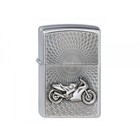 Zippo Unisex Adult Motor Bike Emblem Chrome Windproof Lighter
