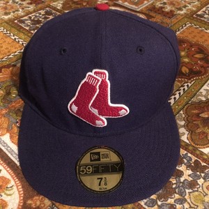 New Era Boston Red Sox Hat 7 3 8 Wool Ebay
