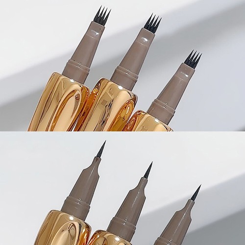 Microblading Tattoo Eyebrow 3D Liquid Ink Pen Waterproof 4 Fork Pencil Brow UK - Picture 12 of 21