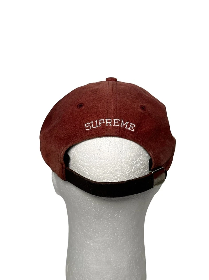 Supreme F/W 2016 Gamuza S Logo Sombrero 6 Paneles Borgoña Foto 3 de 4