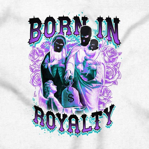 Cool Urban Streetwear Born In Royalty Family Youth Hooded Sweatshirt Boy or Girl - Picture 2 of 7