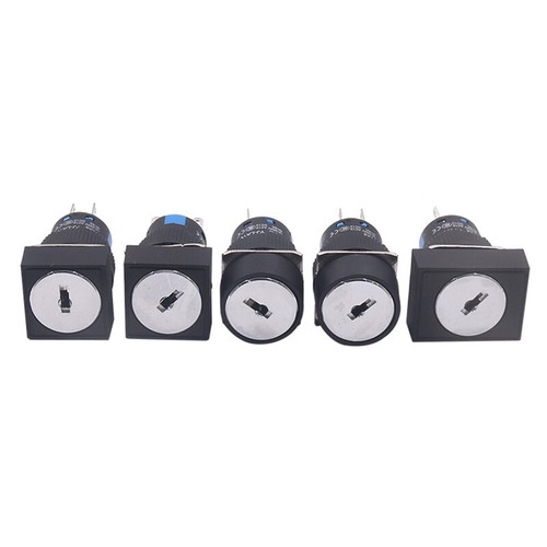 16mm Key Lock Switch Practical Durable 2/3 position ON/OFF with 2 keys 5A 250V - Picture 8 of 10