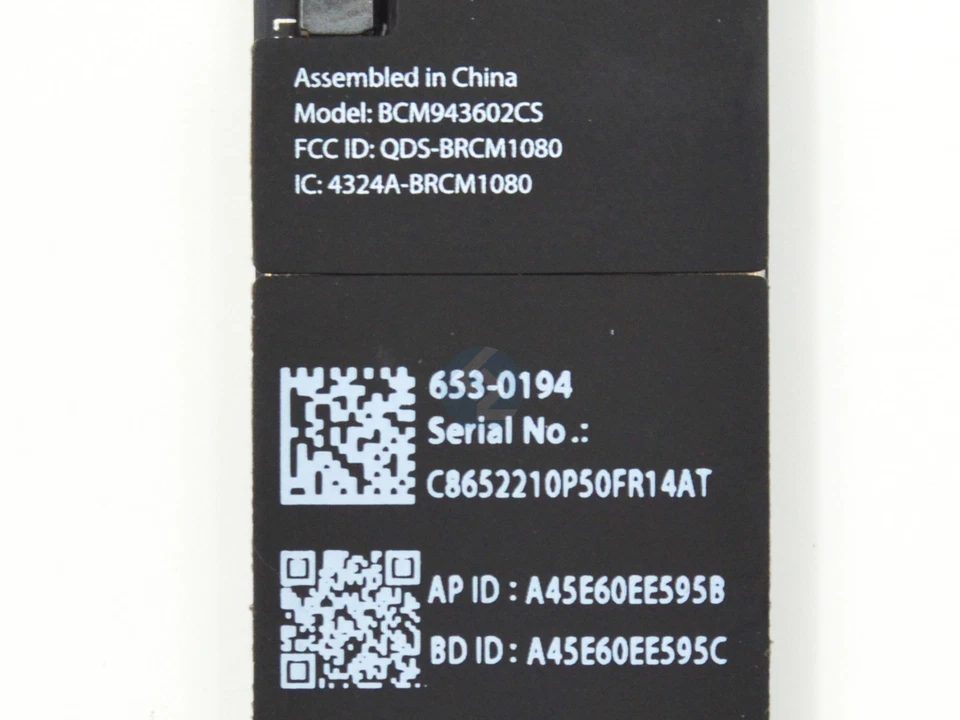 Tarjeta de aeropuerto WiFi Bluetooth 653-0194 BCM943602CS para Macbook Pro 13" A1502 2015 Foto 3 de 4