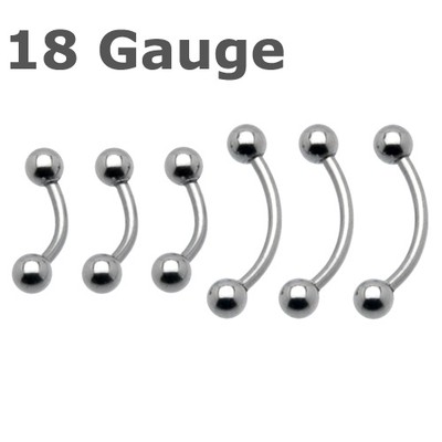 10 14g Steel 2.5/" Industrial Barbells 5mm Ball 2-1//2/" Extra Long Bar Piercings