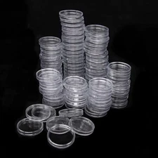 100X Coin Capsules Holder Storage Display Case 31mm Clear for US JFK Half Dollar