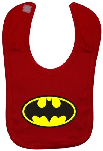 Baby Feeding Bib Newborn-3 Years Approx Touch Attach Boys Girls Superhero Bat - Picture 7 of 10