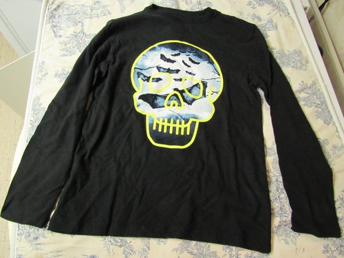 Kids GAP Skull w/Bats Halloween LS T Shirt Size Youth M (8)