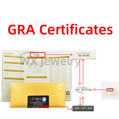 White Radiant D Color VVS1 Loose Moissanite 4x6-10x12mm With GRA Certificate - Picture 3 of 9