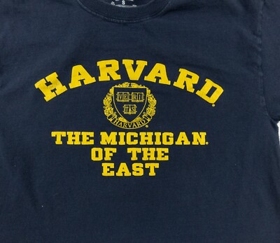 Harvard University Shirt Adult Small Blue Short Sleeve College