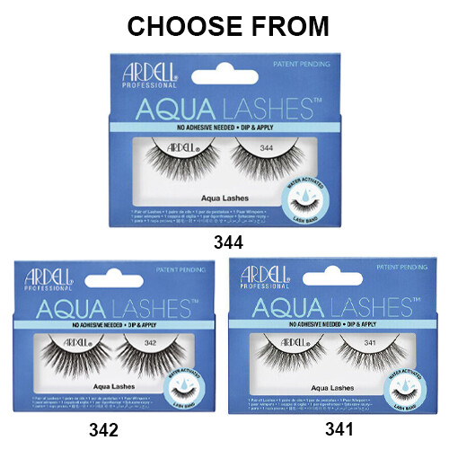 Ardell Aqua Lashes 341/342/344 - False Eyelashes Water-activated -Choose Yours - Picture 1 of 13