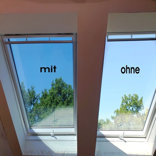 Sonnenschutzfolie 87% Spiegelfolie PREMIUM Hitzeschutz Fenster Folie AUSSEN - Bild 4 von 16