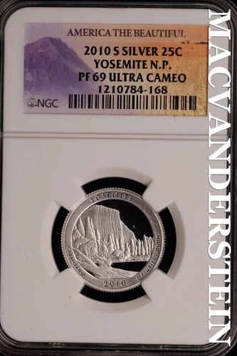 2010-S Silver Yosemite NP Quarter - NGC PF 69 Ultra Cameo - Scarce  #SLG951