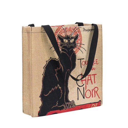 Black Cat Reusable Grocery Bag Foldable Eco Friendly Shopping Tote - Picture 7 of 9