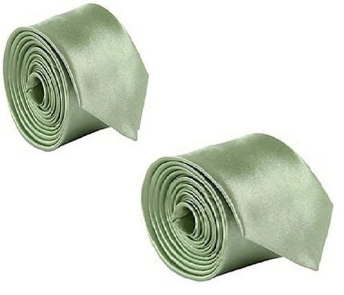 Men Plain Satin Silky Tie Skinny Standard Classic Wide Wedding Business Prom UK - Picture 29 of 33