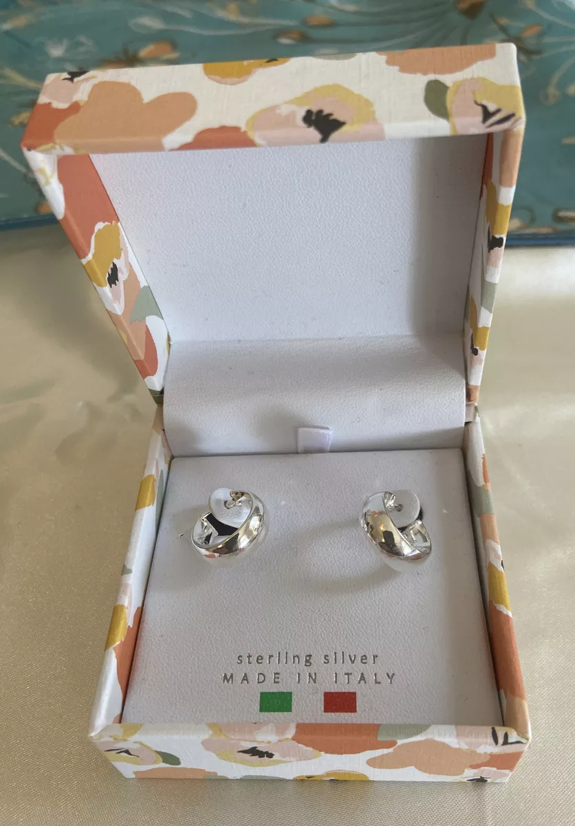 Mia Fiore Sterling Silver Hoop Hoops Earrings Italy p10 eBay