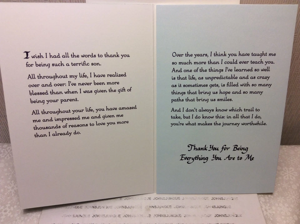 TARJETA DE FELICITACIÓN BLUE MOUNTAIN ARTS SON Nueva con Sobre "impresionante de muchas maneras..." Foto 2 de 4