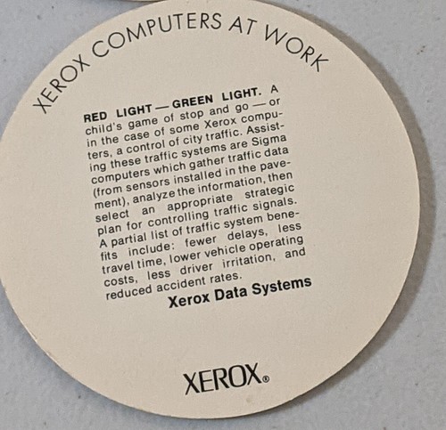 Vintage Collectible Drink Coasters from Xerox Data Systems 1969 - Picture 8 of 10