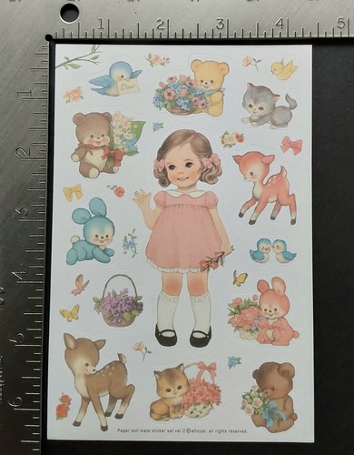 Afrocat Retro Papierpuppe Stickerbogen ***ENTZÜCKEND*** - Bild 2 von 2