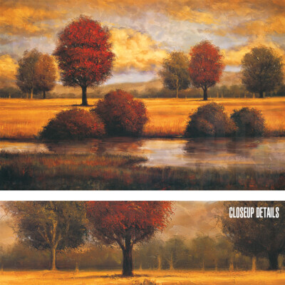 36W''x24H'' SERENE II by GREGORY WILLIAMS - TREES SHRUBS STREAM CHOICES of CANVAS