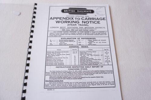 Ferrocarril Fascimilie de junio de 1952 aviso de trabajo trenes de vapor Londres oeste - Imagen 2 de 5