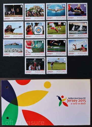 Trikot Briefmarken: "Trikot Nat West Island Games XVI" Präsentationspaket postfrisch 2015 - Bild 1 von 5