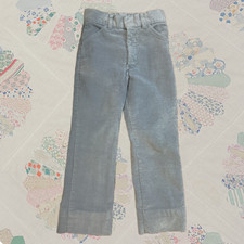 Vintage 70s Billy the Kid Wide Wale Blue Corduroy Flare Leg Pants Sz Boys 8 Slim