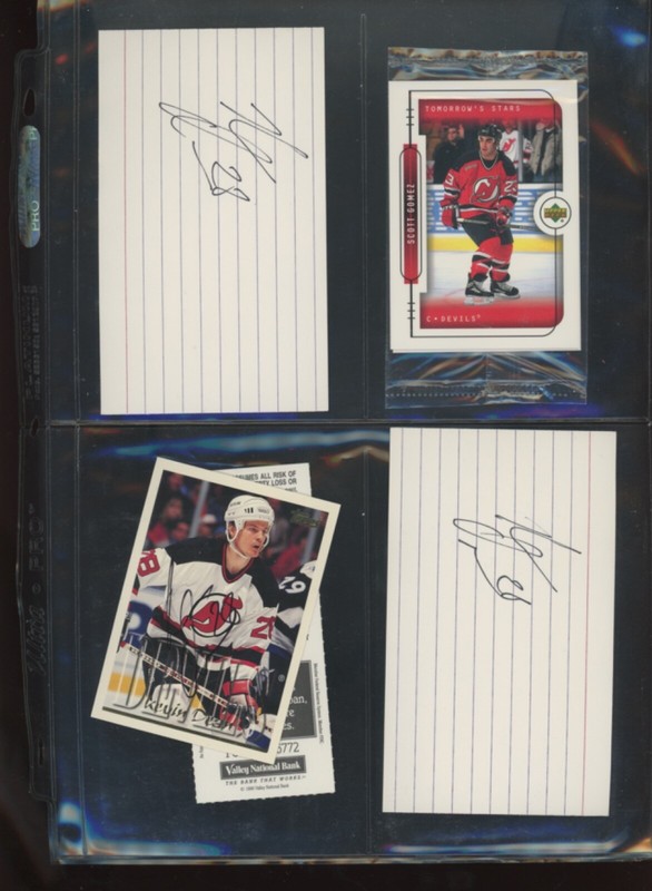 NEW JERSEY DEVILS collection  3 signatures  20 tickets 70 Stanley cup tickets