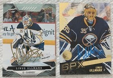 LINUS ULLMARK AUTOGRAPH SIGNED BOSTON BRUINS NHL HOCKEY ROOKIE CARDS GOALIE SPX 