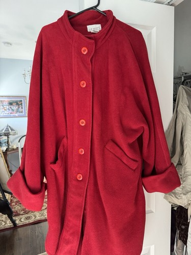 Vintage Sue Brett fleece Coat 1X - Picture 2 of 9