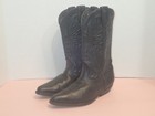 BLACK LEATHER WOMENS WESTERN TALL BOOTS SEE DESCRIPTION 