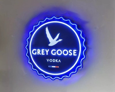 24''x24'' Grey Goose Vodka Flex LED Neon Sign Light Lamp Bar Club Pub Dimmer