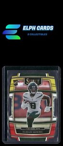 2021 Panini Select #56 Elijah Moore Red and Yellow Prizm Die Cut