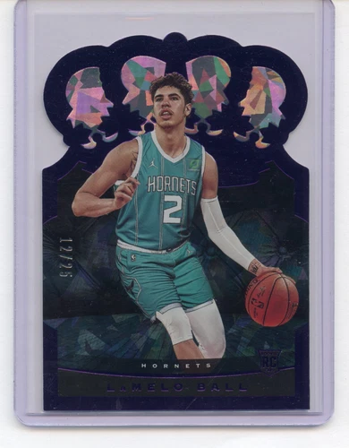 20-21 Panini Crown Royale Lamelo Ball #79 Hornets Purple Crystal /25