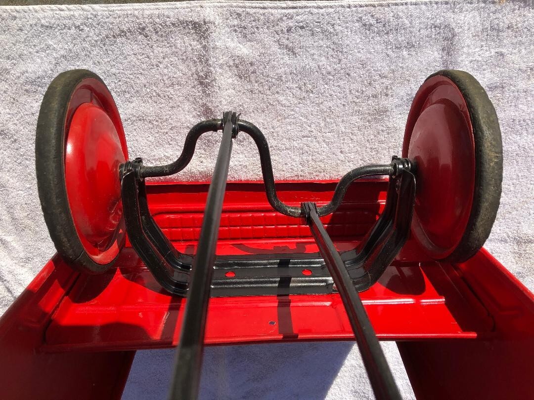 Vintage Murray Red Metal Toy Pedal Car Restored Pressed