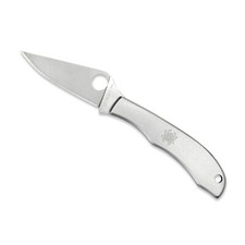 Spyderco, HoneyBee, 1.67" Folding Knife, Plain Edge, Stainless Steel, Silver